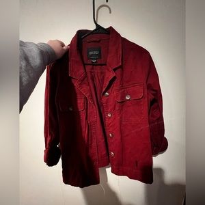 Tailored burnt Orange jacket. Medium weight, stretchy, and great for fall!